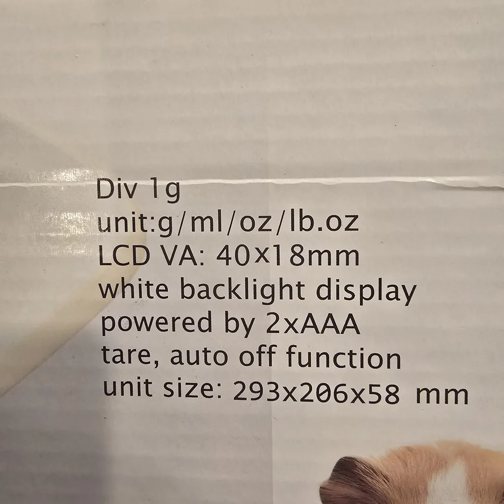 Digital Pet Scale with White Backlight Display